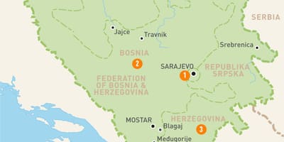 வரைபடம் ஸாரஜேயேவொ, போஸ்னியா